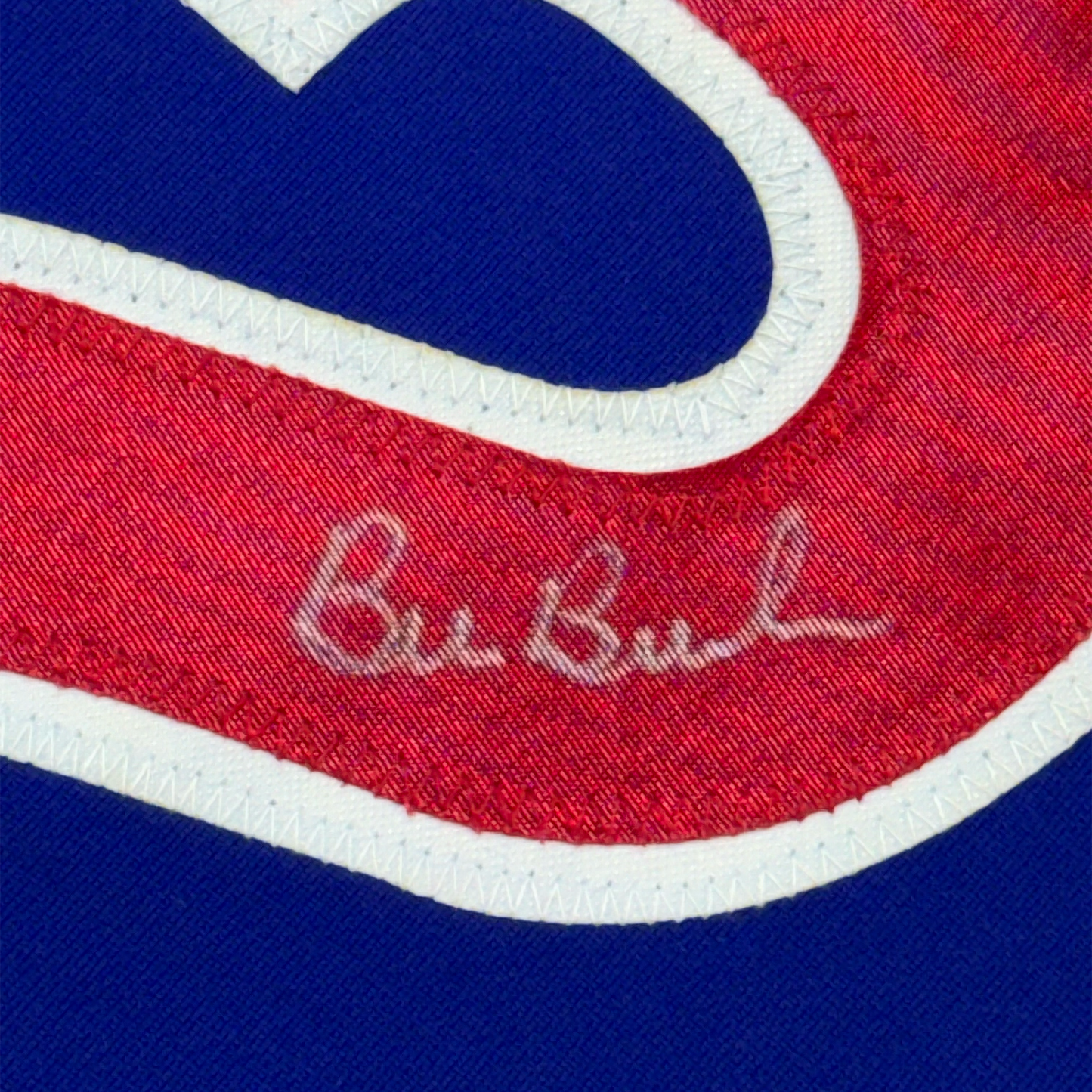 Framed Autographed/Signed Bill Buckner 35x39 Chicago Blue Baseball Jersey JSA COA