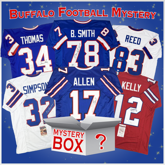 Autographed/Signed Buffalo Football Jersey Mystery Box with PSA JSA or Beckett COA