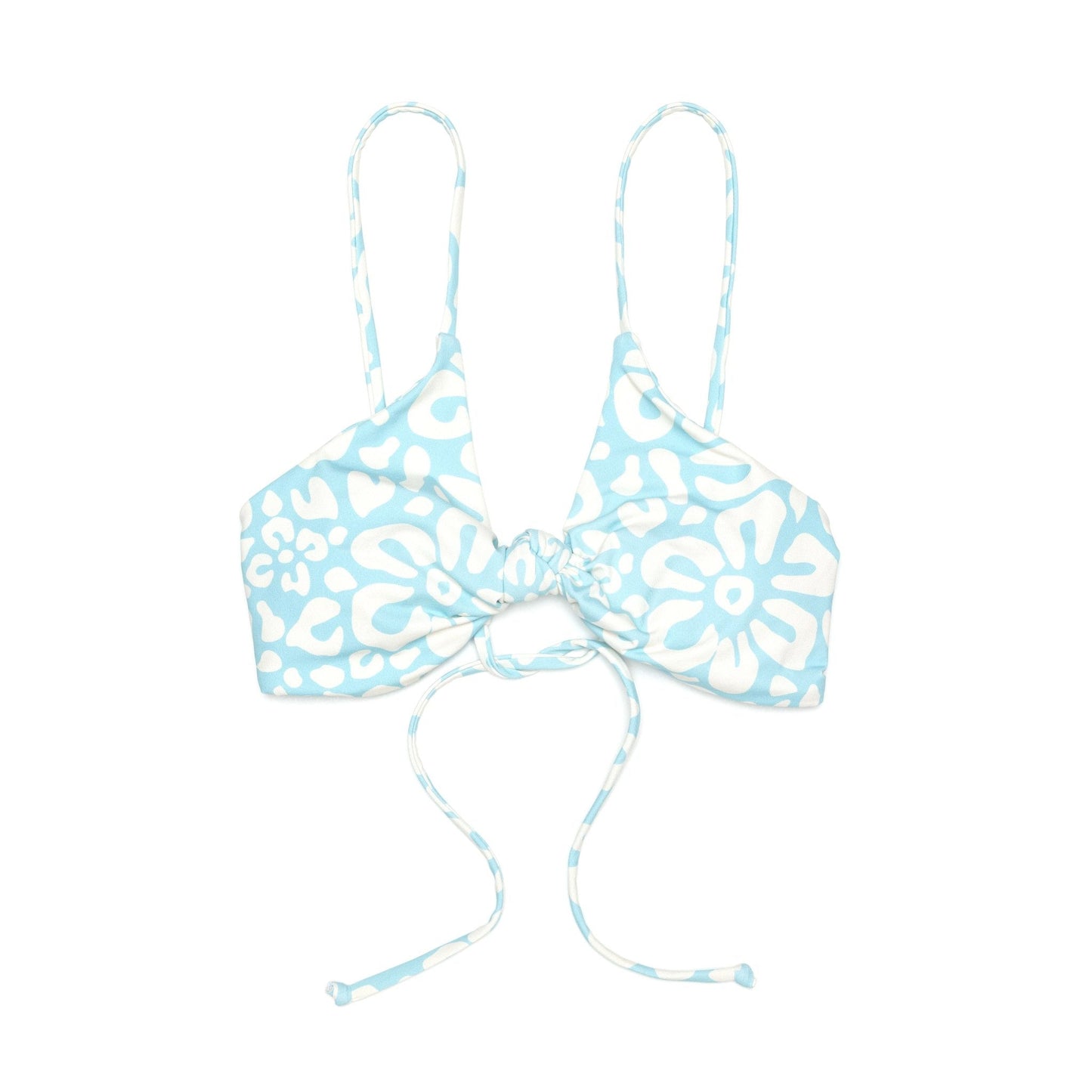 Carolina Blue Patterned Bikini Top
