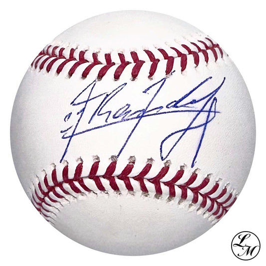 Randy Arozarena Rays Autographed 20th Anniversary Baseball JSA COA