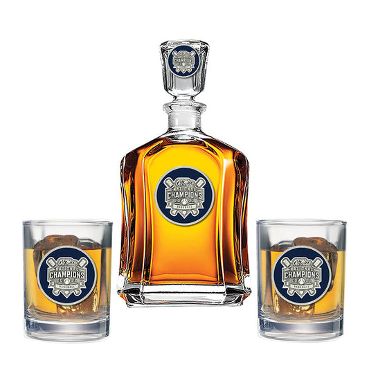 Ole Miss Baseball National Champions 2022 Capitol Decanter and 2 Glasses