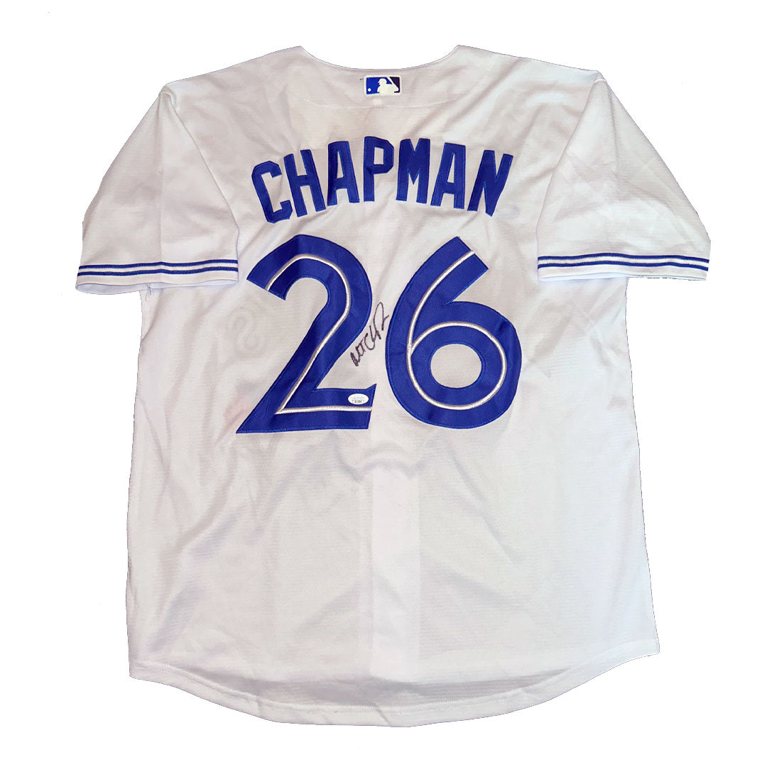 Matt Chapman Autographed Toronto Blue Jays White Jersey JSA COA