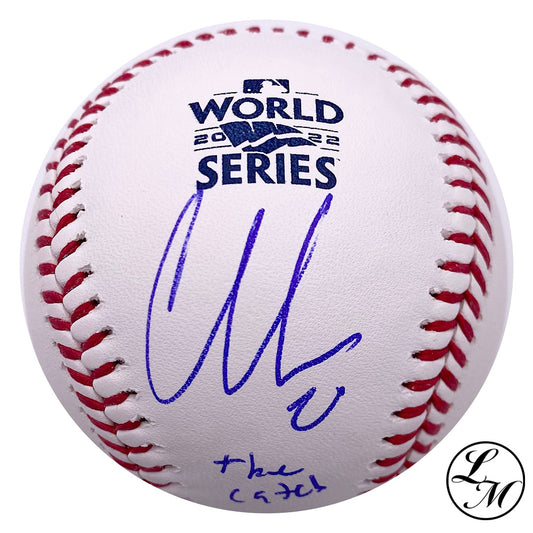 Chas McCormick Houston Astros Autographed 2022 World Series Baseball JSA COA "The Catch"