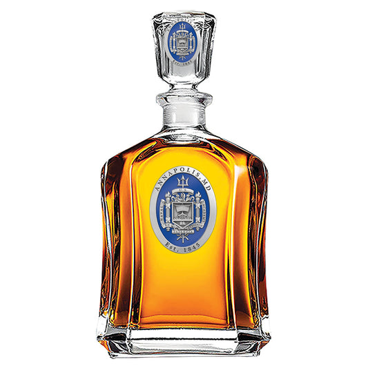 United States Naval Academy Crest Capitol Decanter