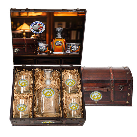 University of Iowa Capitol Decanter Chest Set