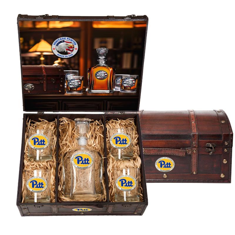University of Pittsburgh Capitol Decanter Chest Set