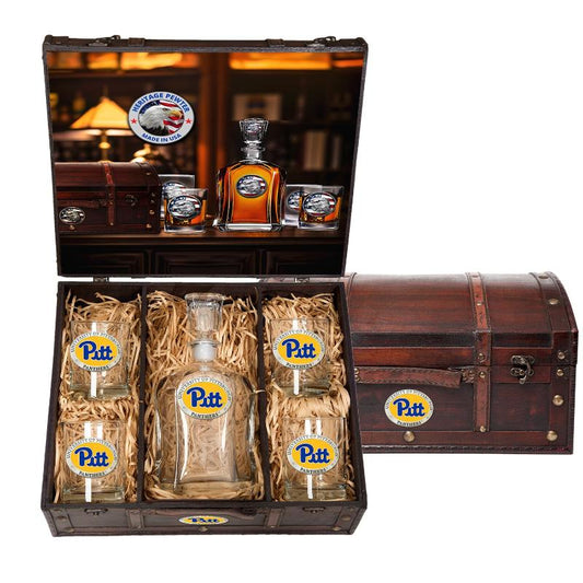 University of Pittsburgh Capitol Decanter Chest Set