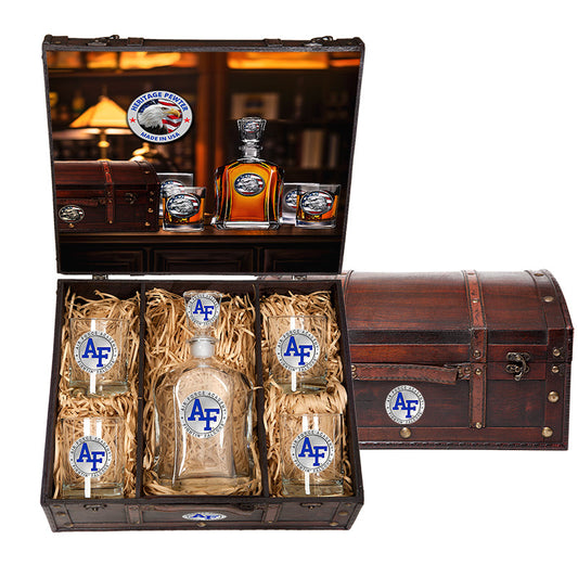 US Air Force Academy Capitol Decanter Chest Set