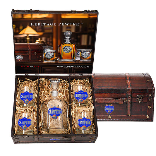 2025 Univ. of Florida Basketball Champ Capitol Decanter Chest Set