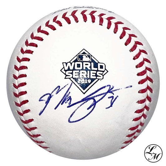 Max Scherzer Autographed 2019 World Series Baseball JSA COA Washington Nationals