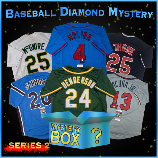 Autographed/Signed Baseball DIAMOND Series 2 Jersey Mystery Box with PSA JSA or Beckett COA