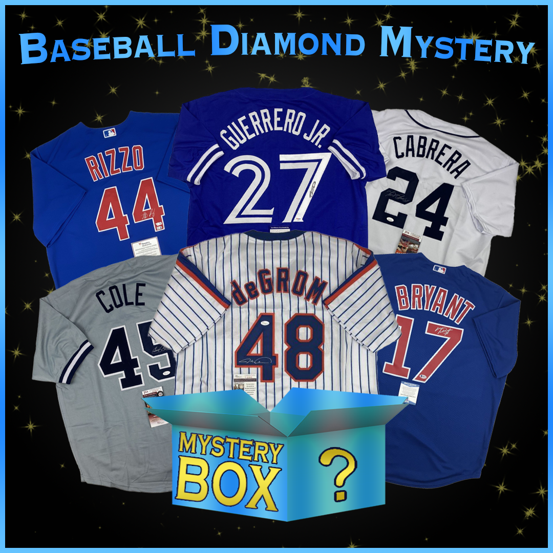 Autographed/Signed Baseball DIAMOND Series 1 Jersey Mystery Box with PSA JSA or Beckett COA