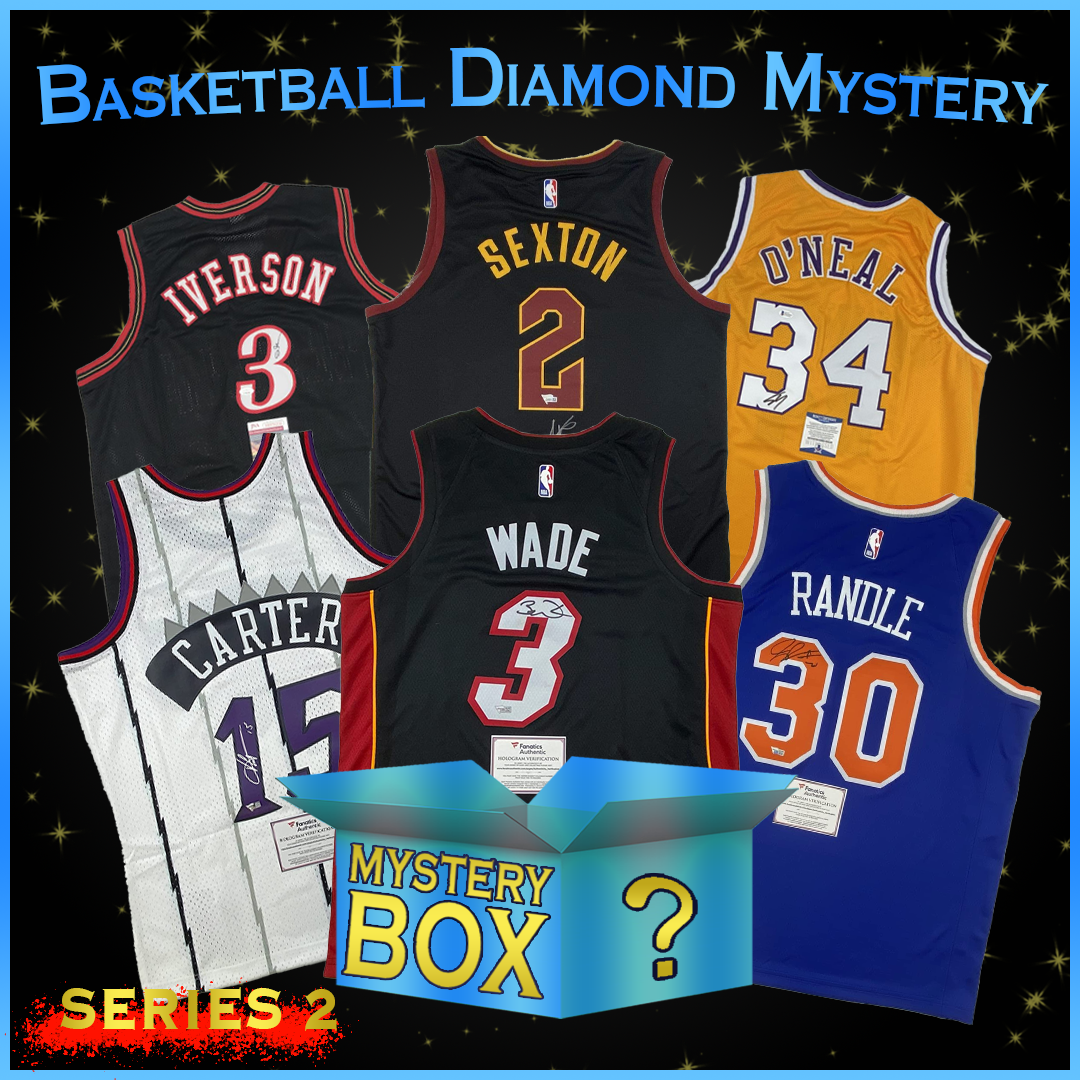 Autographed/Signed Basketball DIAMOND Series 2 Jersey Mystery Box with PSA JSA or Beckett COA