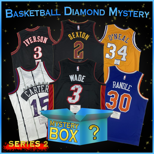 Autographed/Signed Basketball DIAMOND Series 2 Jersey Mystery Box with PSA JSA or Beckett COA