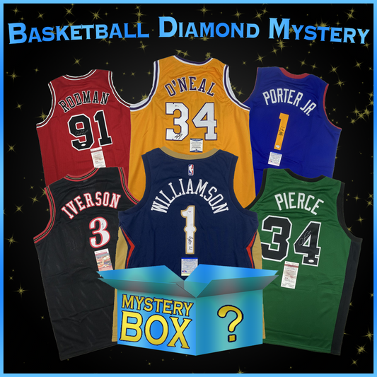 Autographed/Signed Basketball DIAMOND Series 1 Jersey Mystery Box with PSA JSA or Beckett COA