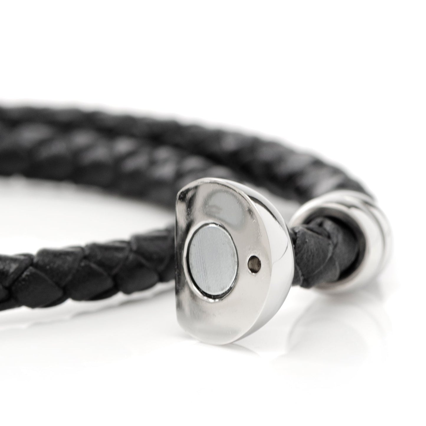 Disney Mickey Silhouette Black Double Wrapped Leather Bracelet