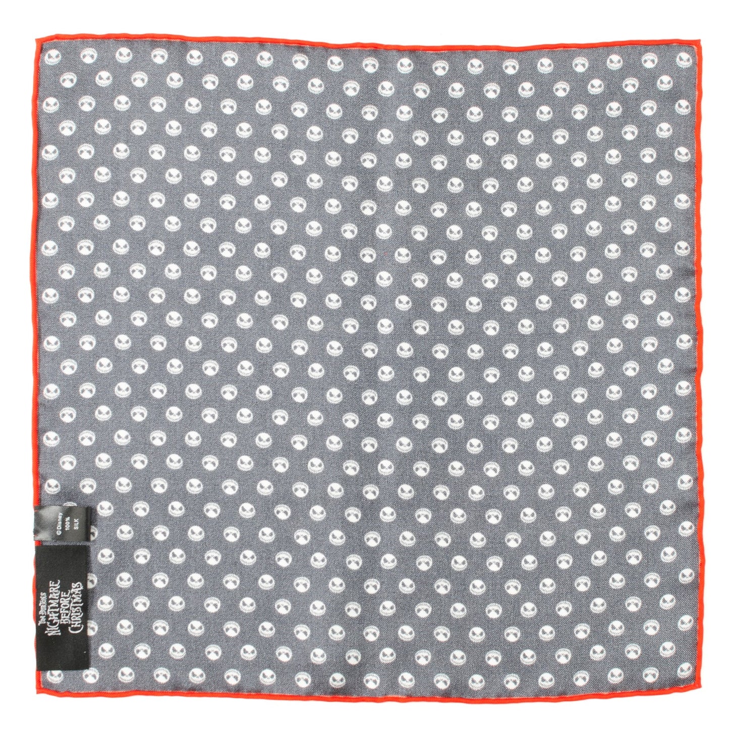 Disney The Nightmare Before Christmas Jack Skellington Men's Black Pocket Square