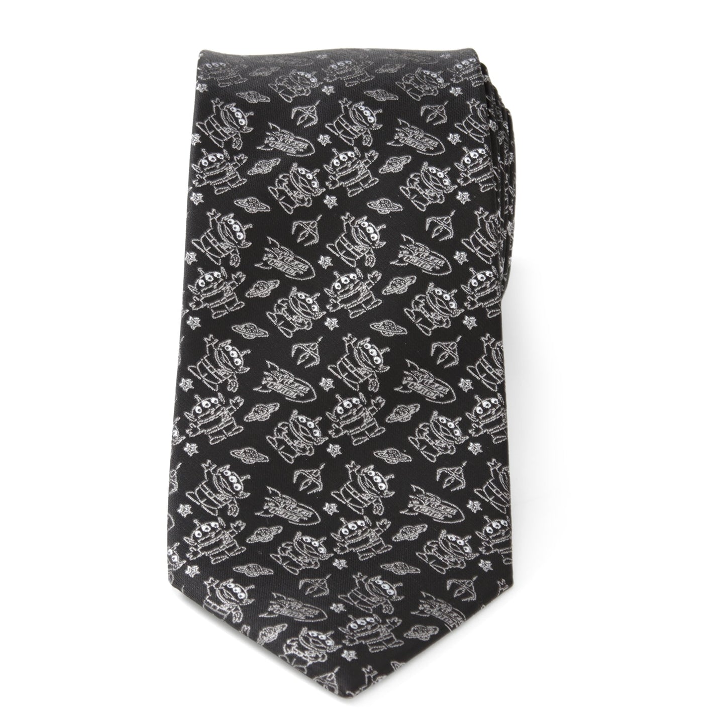 Disney Pixar Toy Story Alien Print Black Men's Tie