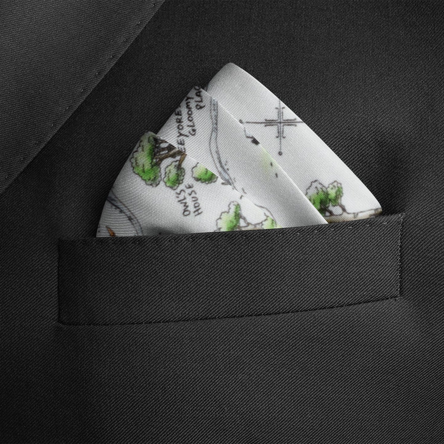 Disney Winnie the Pooh Map Pocket Square