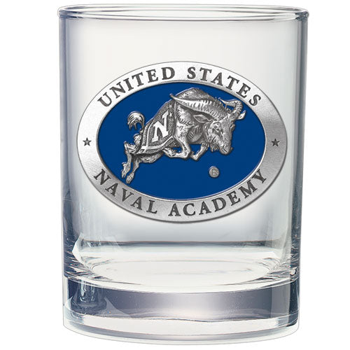 United States Naval Academy Goat Double Old Fashioned Glass