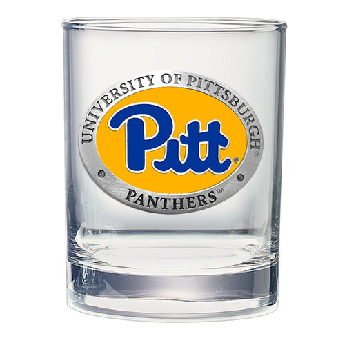 University of Pittsburgh Double Old Fashioned Glass