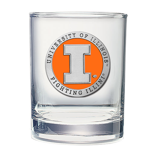 University of Illinois Double Old Fashioned Glass