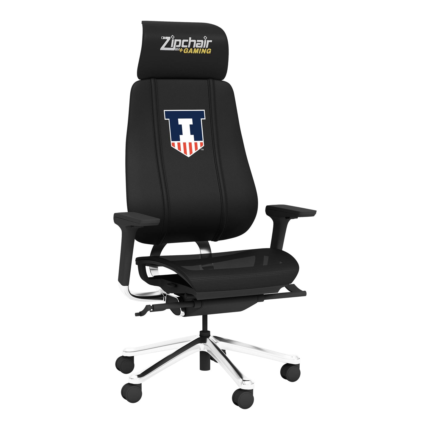 PhantomX Gaming Chair with Illinois Fighting Illini Logo