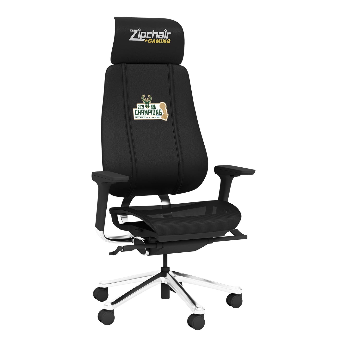 PhantomX Mesh Gaming Chair with Milwaukee Bucks 2021 Champions Logo