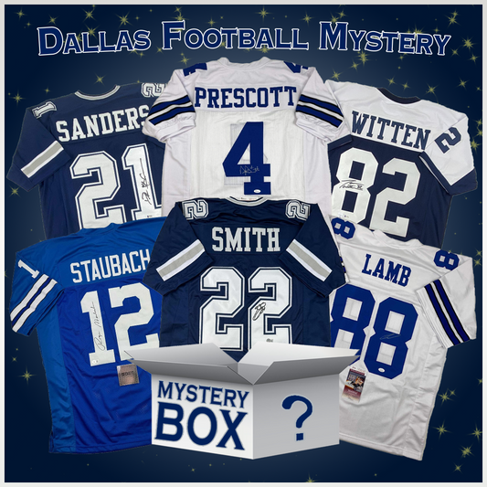 Autographed/Signed Dallas Football Jersey Mystery Box with PSA JSA or Beckett COA
