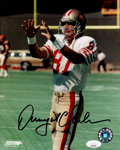 Dwight Clark Autographed San Francisco 49ers (Action) 8x10 Photo - JSA