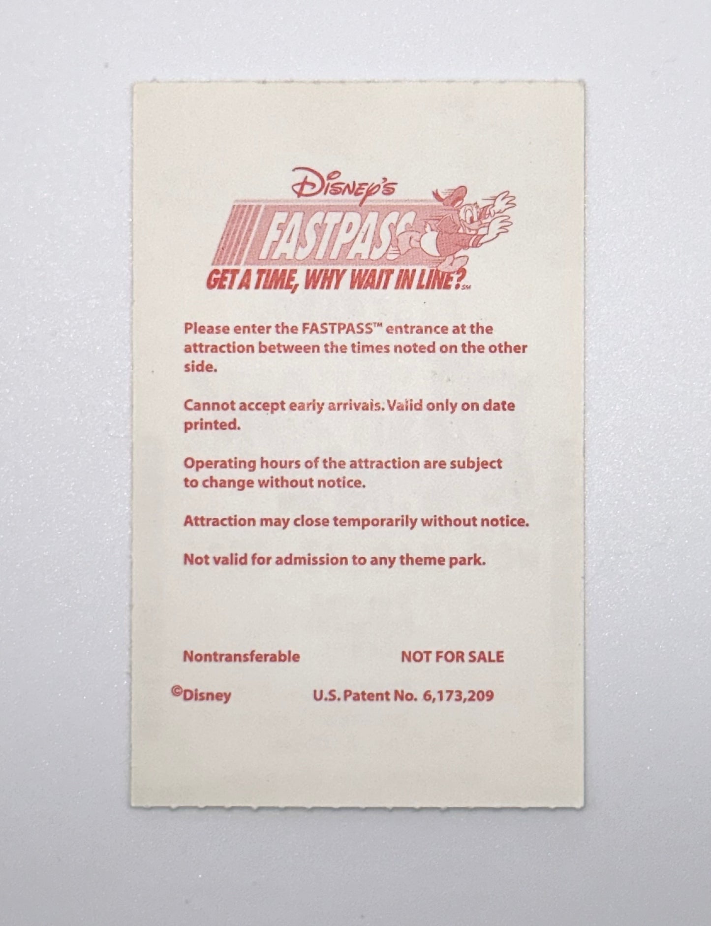 Bob Gurr Disney Imagineer Autographed Disney Jungle Cruise Fastpass