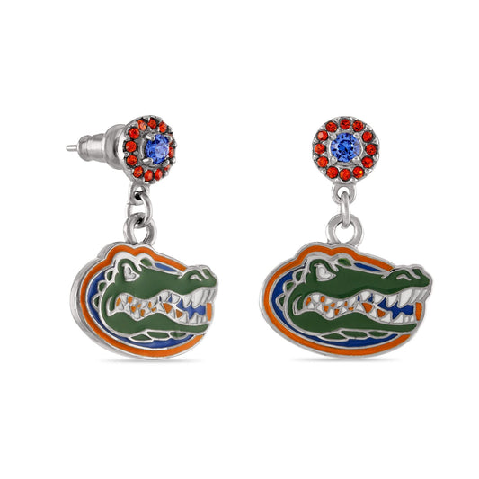 Florida Gator Crystal Drop Earrings