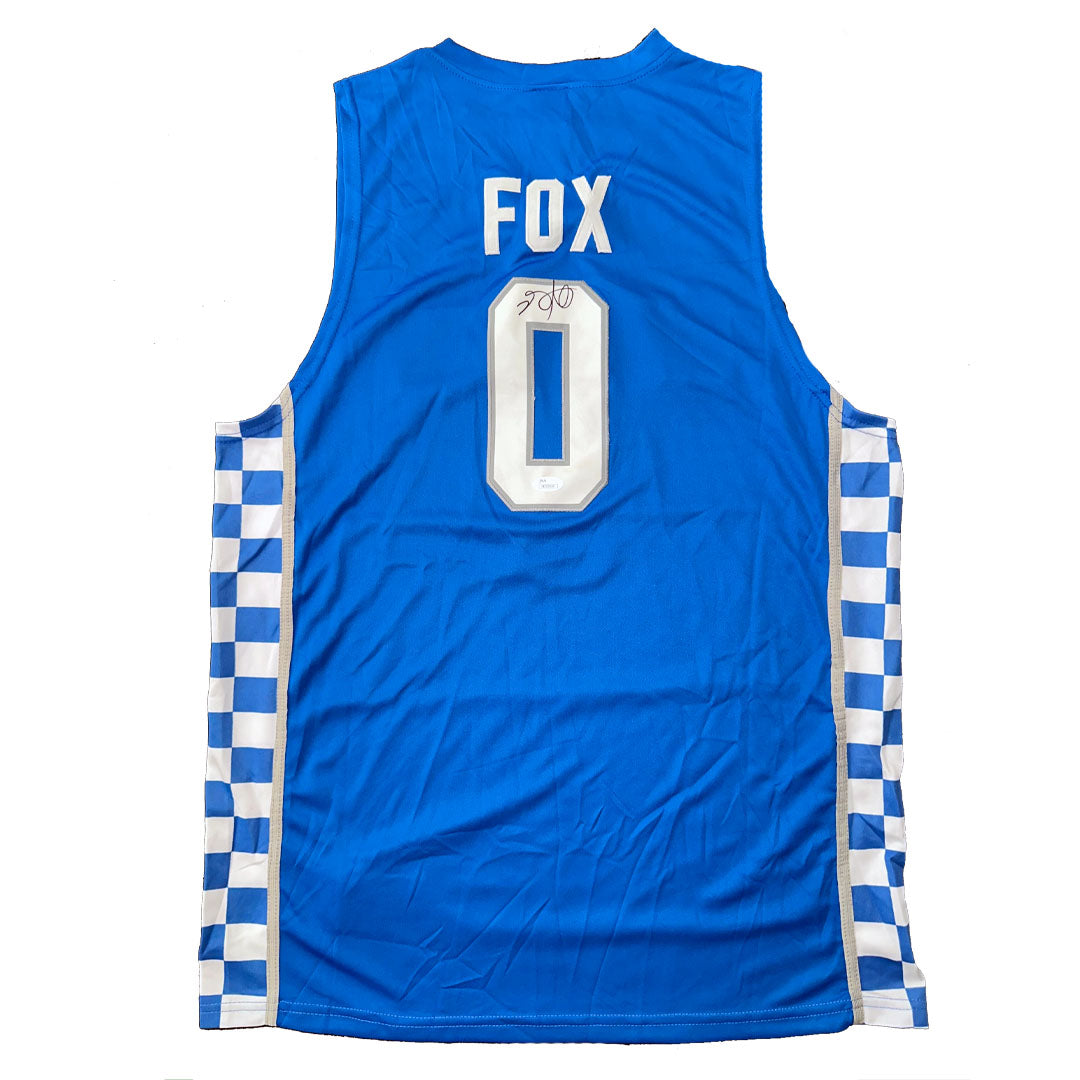 De'Aaron Fox Autographed Kentucky Wildcats Jersey JSA COA Sacramento Kings