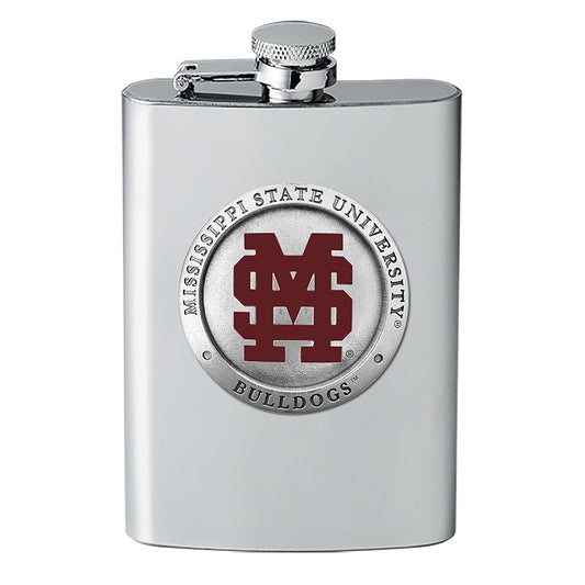 Mississippi State Baseball Logo Flask
