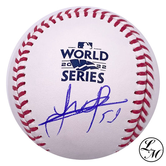 Framber Valdez Houston Astros Autographed 2022 World Series Baseball JSA COA