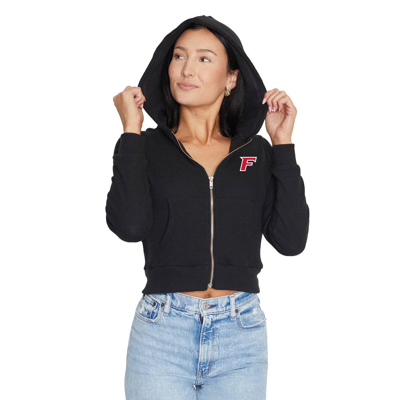 Fairfield Stags Waffle Knit Zip Up Hoodie