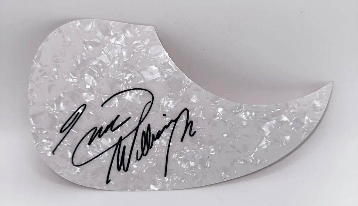 Hank Williams Jr Autographed Pick Guard Silver