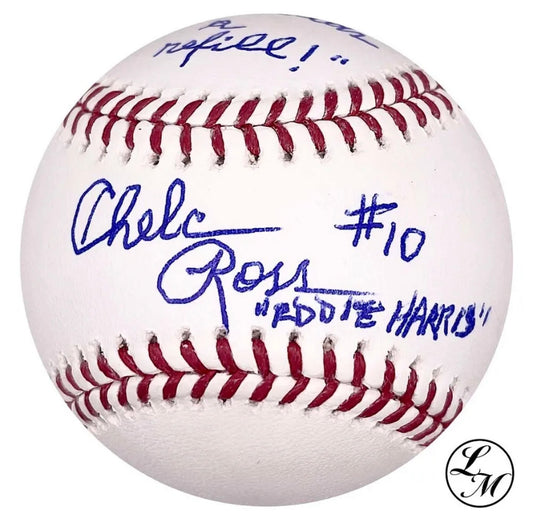 Chelcie Ross Autographed Official Major League Baseball JSA COA Eddie Harris