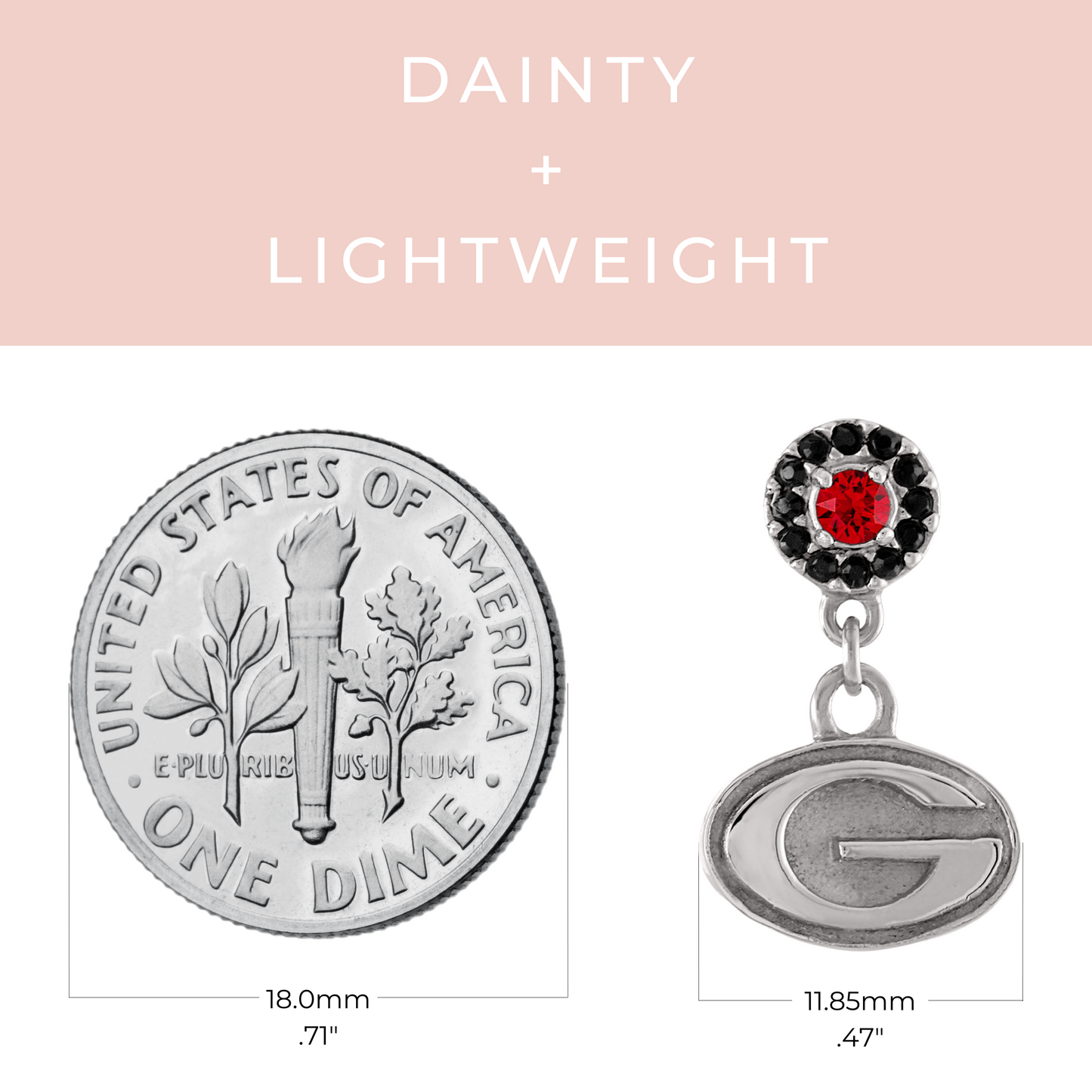Georgia Metal G Logo Crystal Drop Earrings