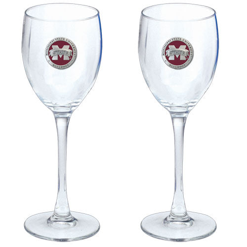 Mississippi State University Bulldogs "M" Logo Goblets (Set Of 2)