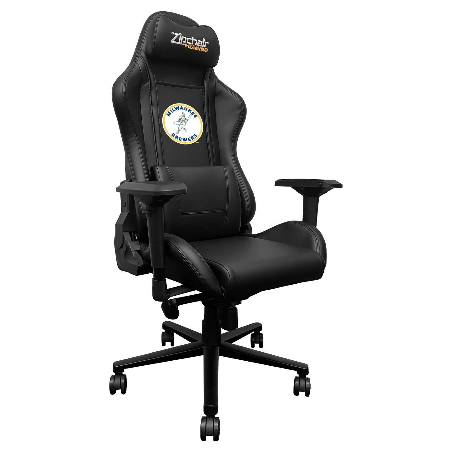Xpression Pro Gaming Chair with Milwaukee Brewers Cooperstown Primary Logo