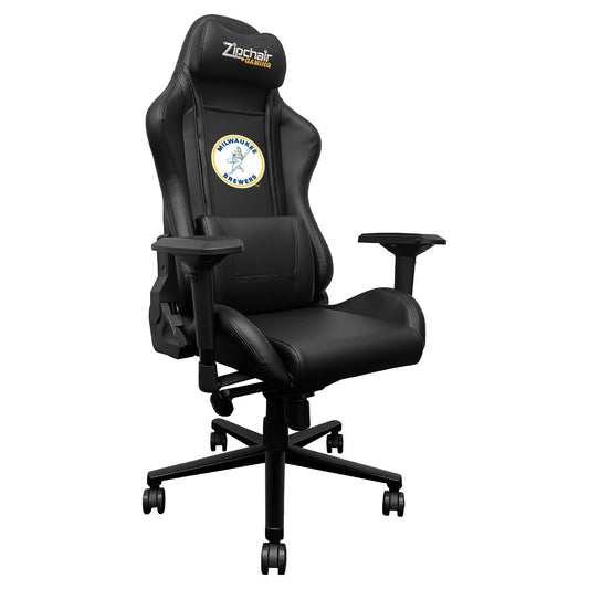 Xpression Pro Gaming Chair with Milwaukee Brewers Cooperstown Primary Logo