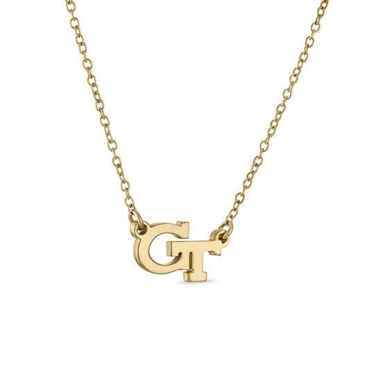 Georgia Tech Gold Plated GT Necklace