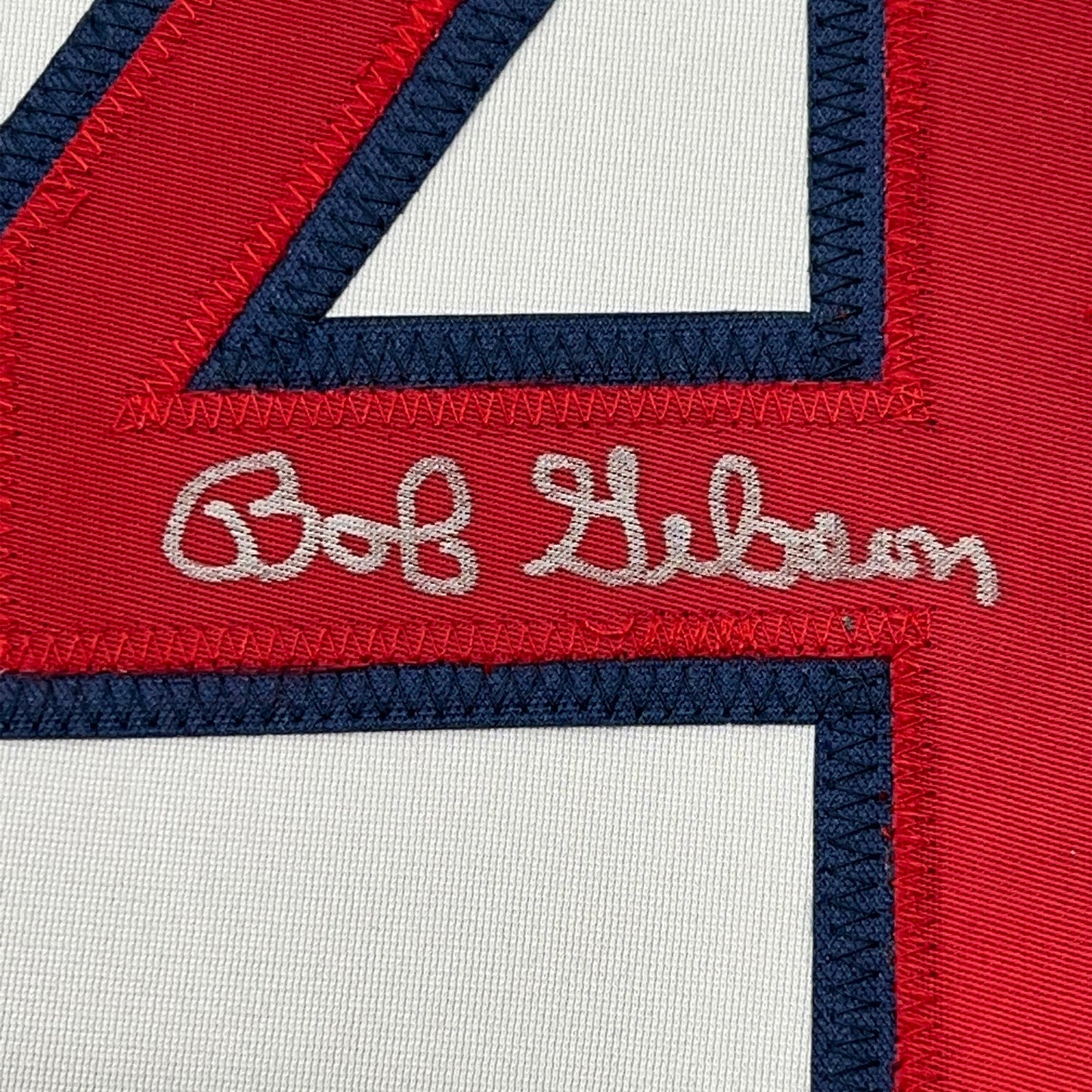 Framed Autographed/Signed Bob Gibson 35x39 St. Louis White Baseball Jersey JSA COA