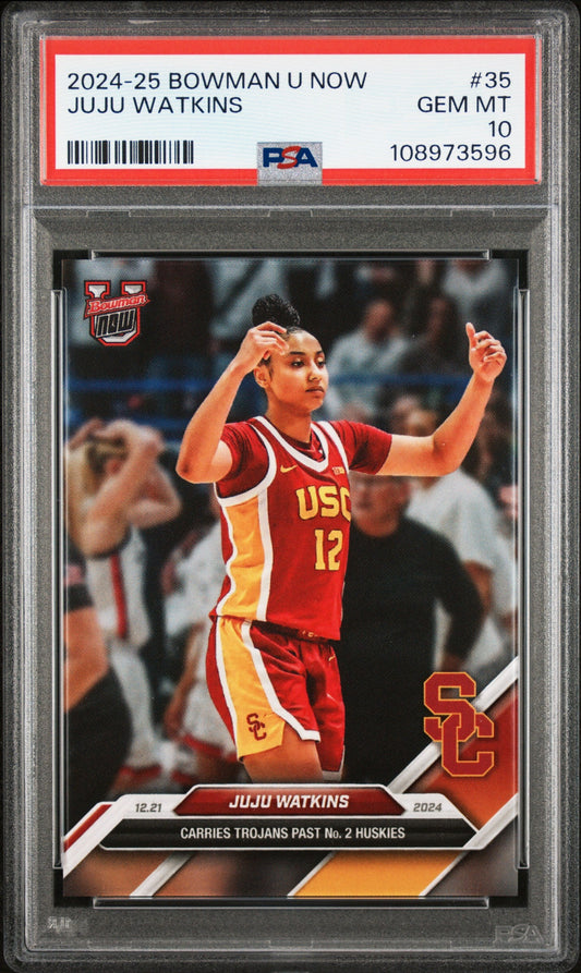 Graded 2024 Topps Bowman U Now JuJu Watkins #35 Rookie RC Basketball Card PSA 10 Gem Mint