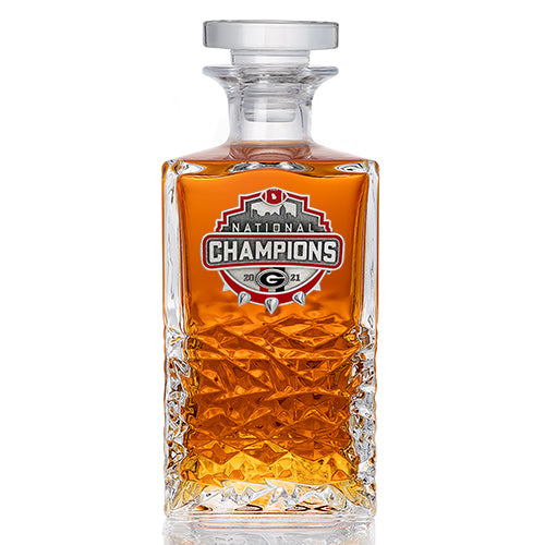 2021 Georgia Official Champion Logo Heritage Decanter