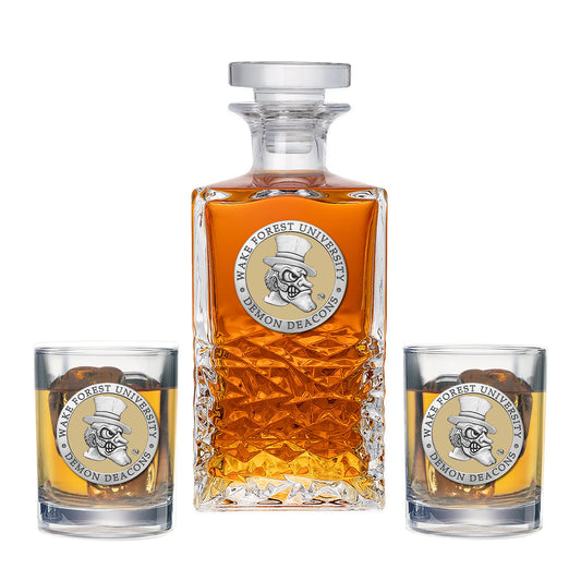 Wake Forest University Heritage Decanter with 2 Glasses