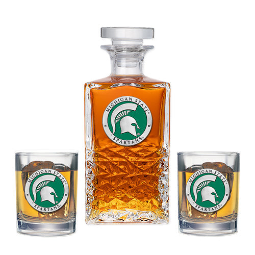 Michigan State Heritage Decanter with 2 Glasses
