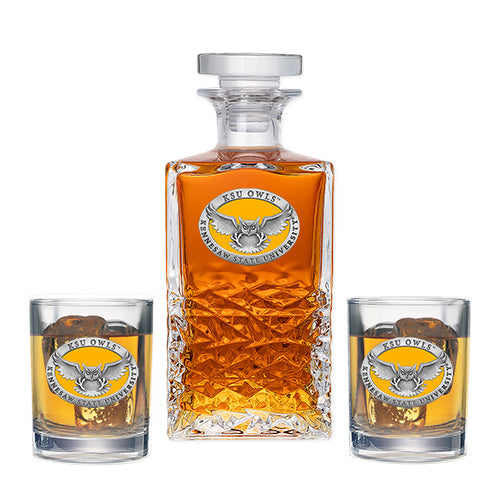 Kennesaw State University Heritage Decanter with 2 Glasses