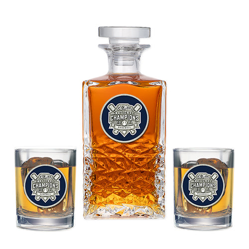 Ole Miss Baseball National Champions 2022 Heritage Decanter with 2 Glasses